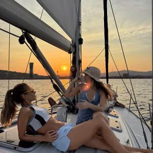 Sunset en barco a vela